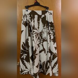 Michael Kors A-Line Skirt in Brown and White Floral